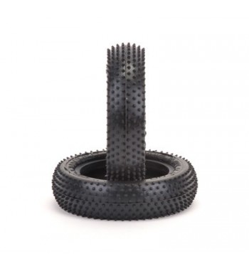 Schumacher 1:10 Mini Pin Front Tyres, Slim yellow (2)