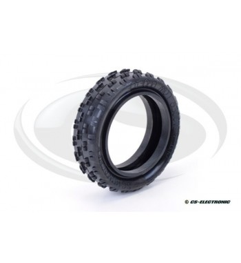 Schumacher 1:10 Cut Stagger - 2WD Front Tyres -Low Profile- Yellow (2)