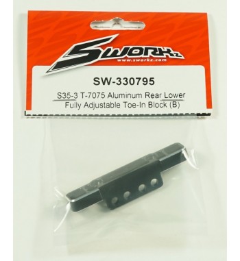 SWORKz T-7075 Aluminum Rear Lower Fully Adjustable Toe-In Block (Type B)